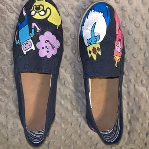 Hand Painted Adventure Time Shoe 9 1/2